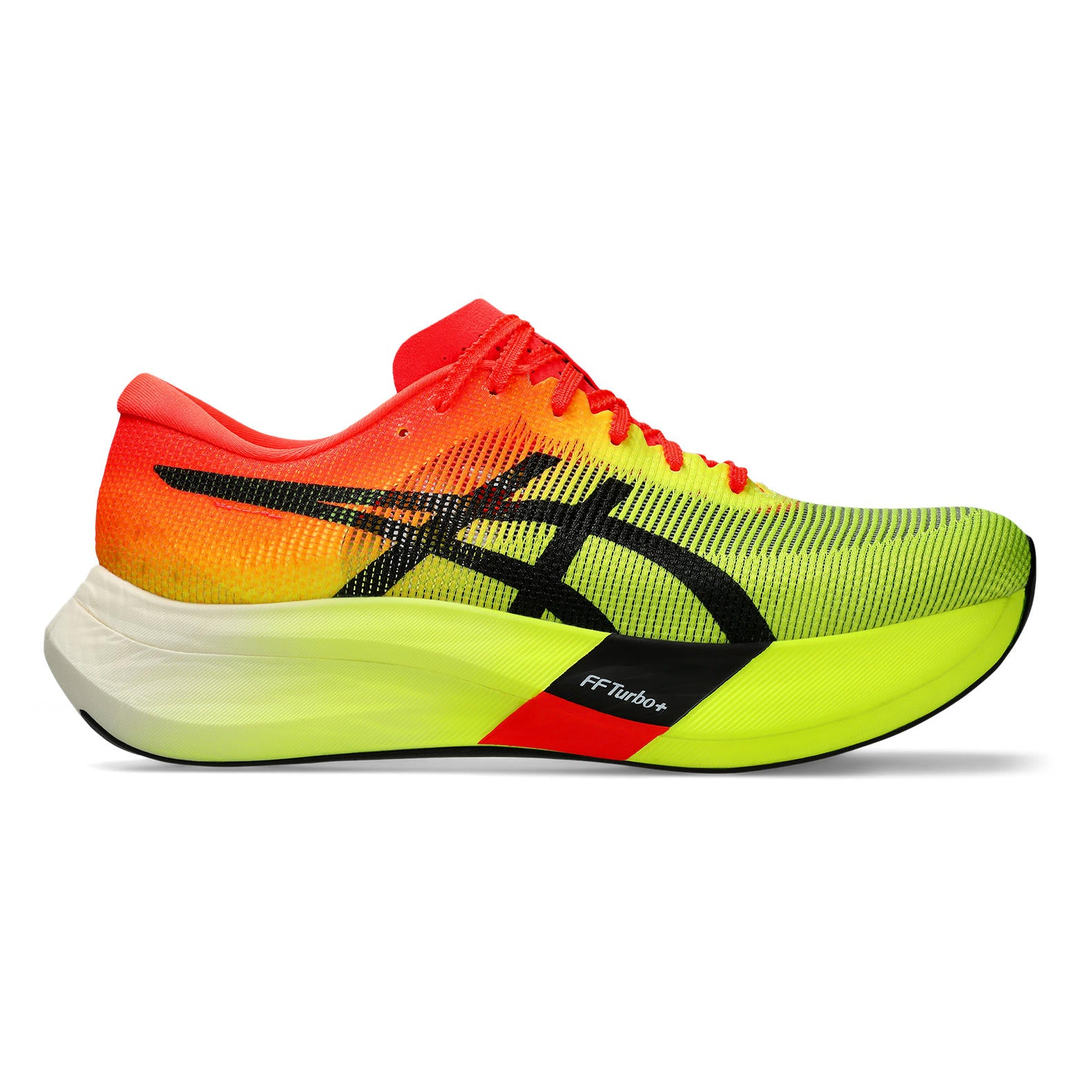 ASICS MetaSpeed Edge Paris in Safety Yellow and Black, right shoe outside view 