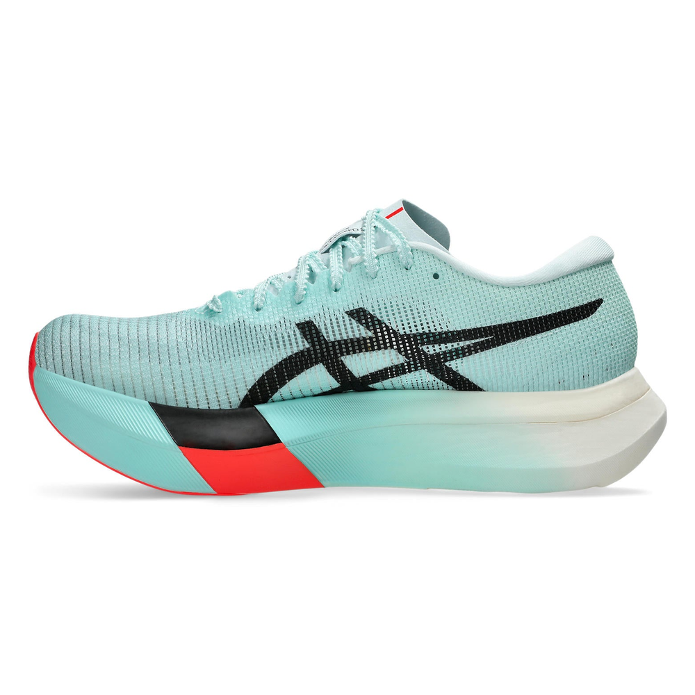 ASICS MetaSpeed Sky Paris in Illuminate and Mint Black, right shoe inside view #colour_illuminate-mint-black