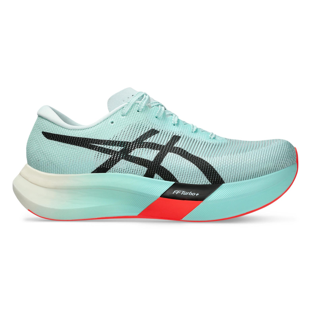 ASICS MetaSpeed Sky Paris in Illuminate and Mint Black, right shoe outside view #colour_illuminate-mint-black