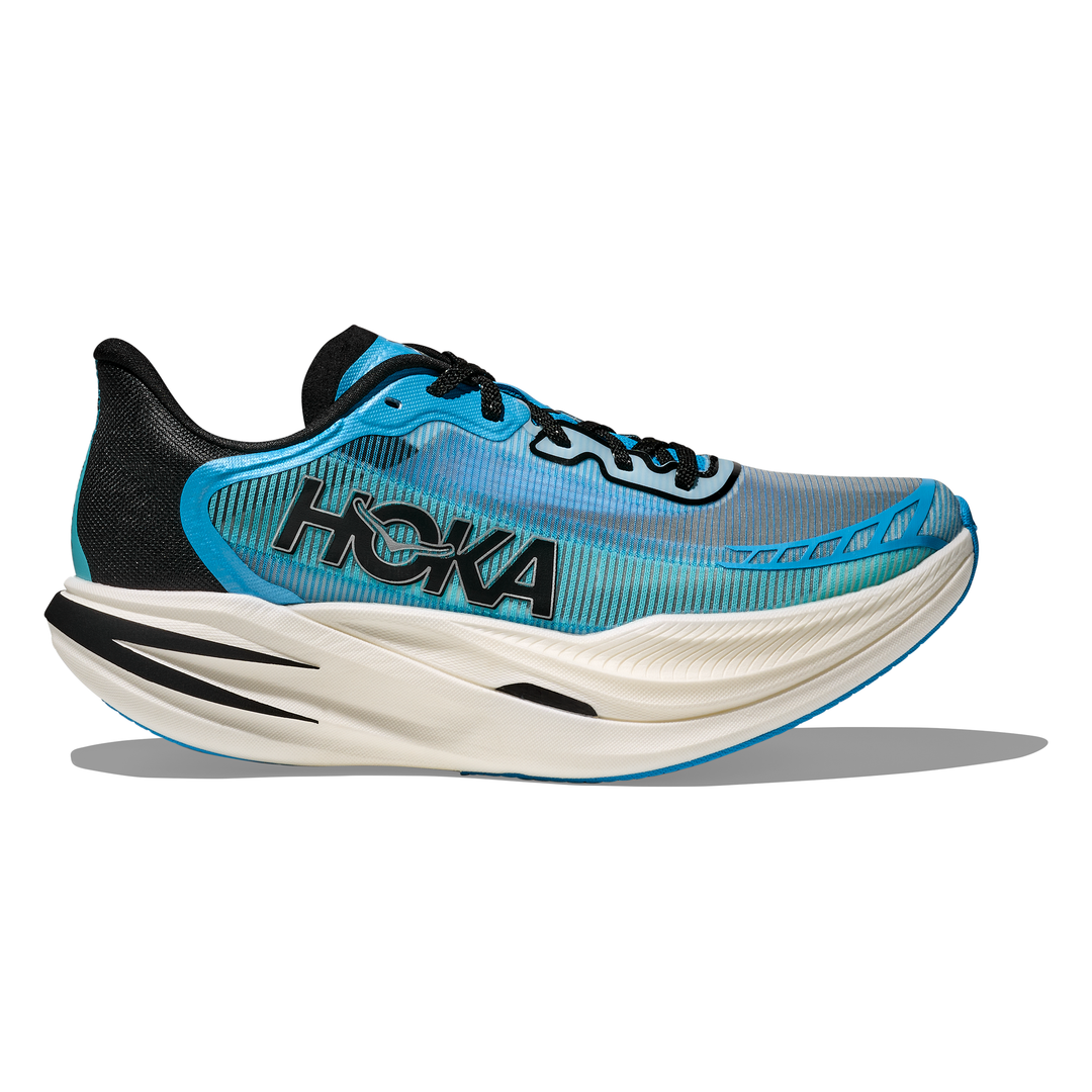 HOKA Cielo X1 2.0 in Skyward Blue and Cielo Blue, right shoe outside view 