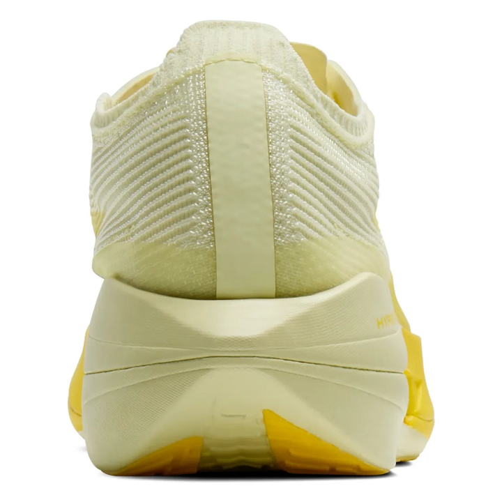 Brooks Hyperion Elite 5 in Luminary and Yellow and Gray, right shoe viewed from behind 