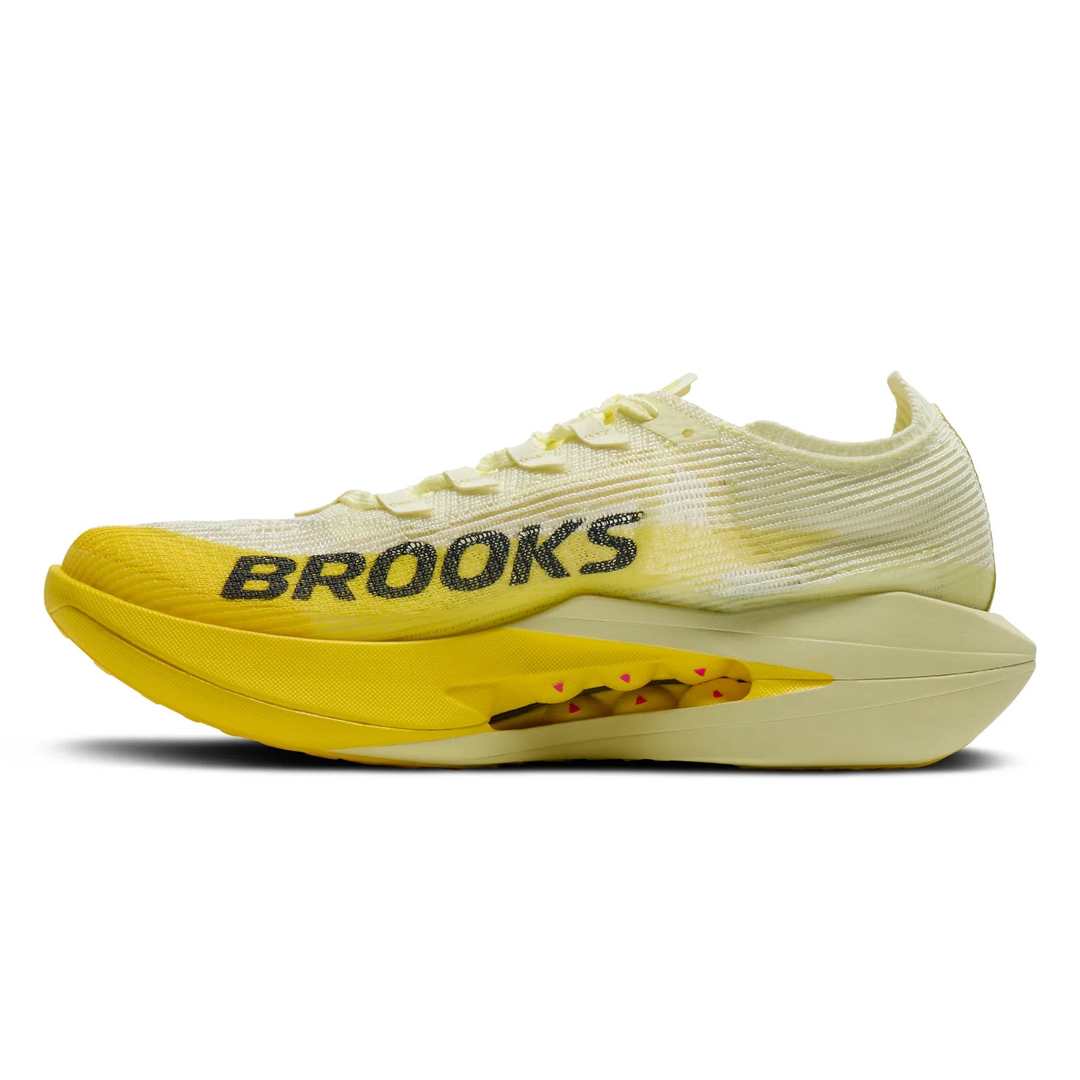 Brooks Hyperion Elite 5 in Luminary and Yellow and Gray, right shoe inside view 