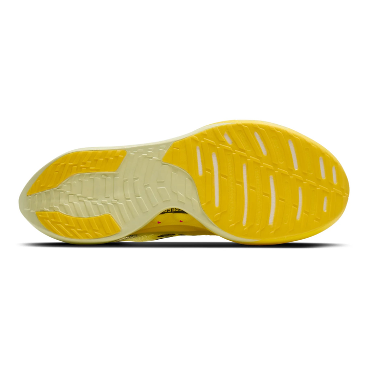 Brooks Hyperion Elite 5 in Luminary and Yellow and Gray, right shoe outsole 