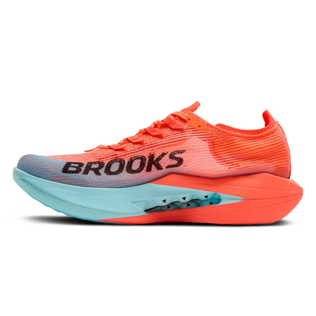 Brooks Hyperion Elite 5 in Pink Clay and Atomizer Blue, right shoe inside view 
