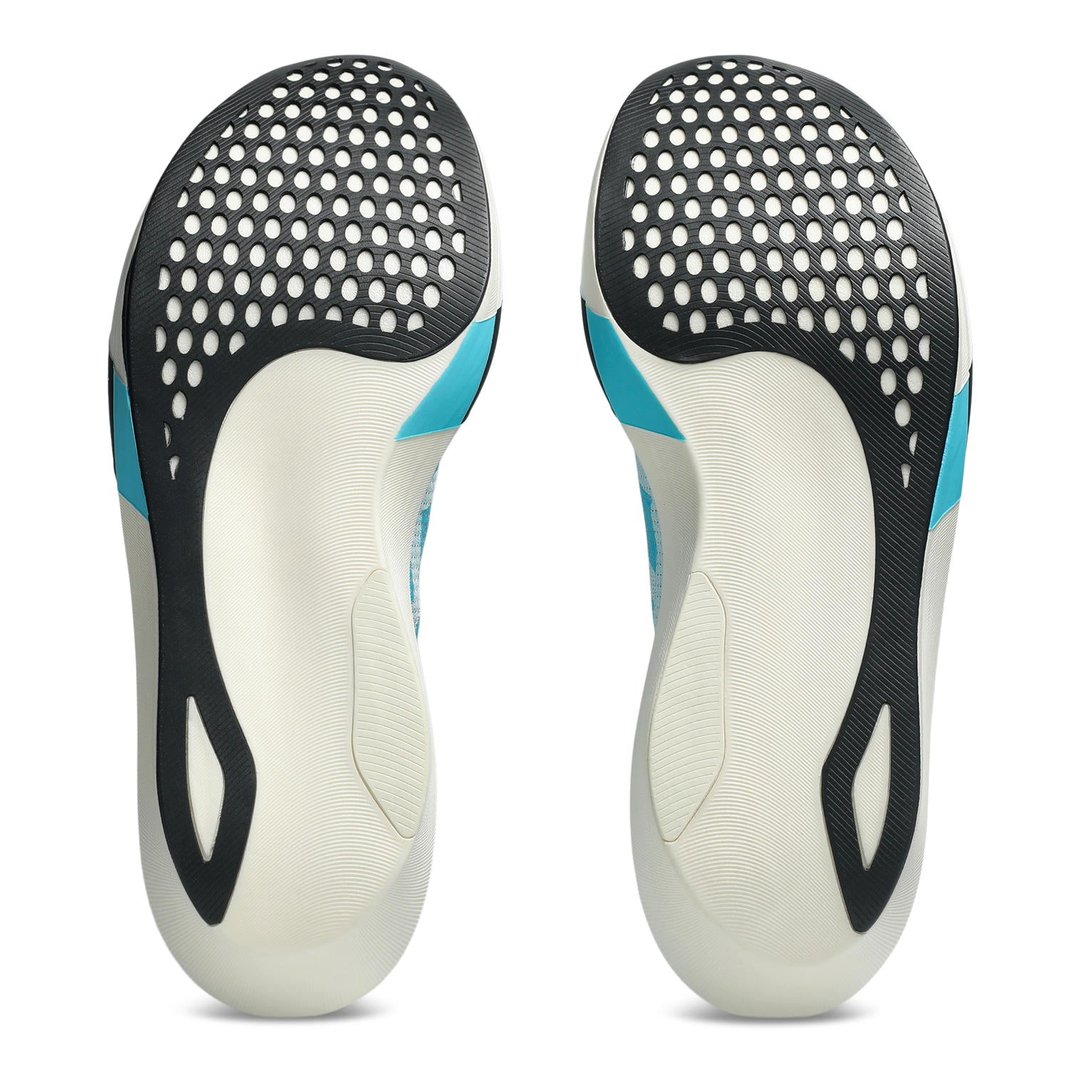 ASICS MetaSpeed Edge Tokyo in Aquarium and White, pair of outsoles 