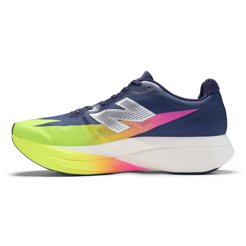 New Balance FuelCell SuperComp Elite 5 men’s in Boysenberry and Afterglow, right shoe inside view #colour_boysenberry-afterglow