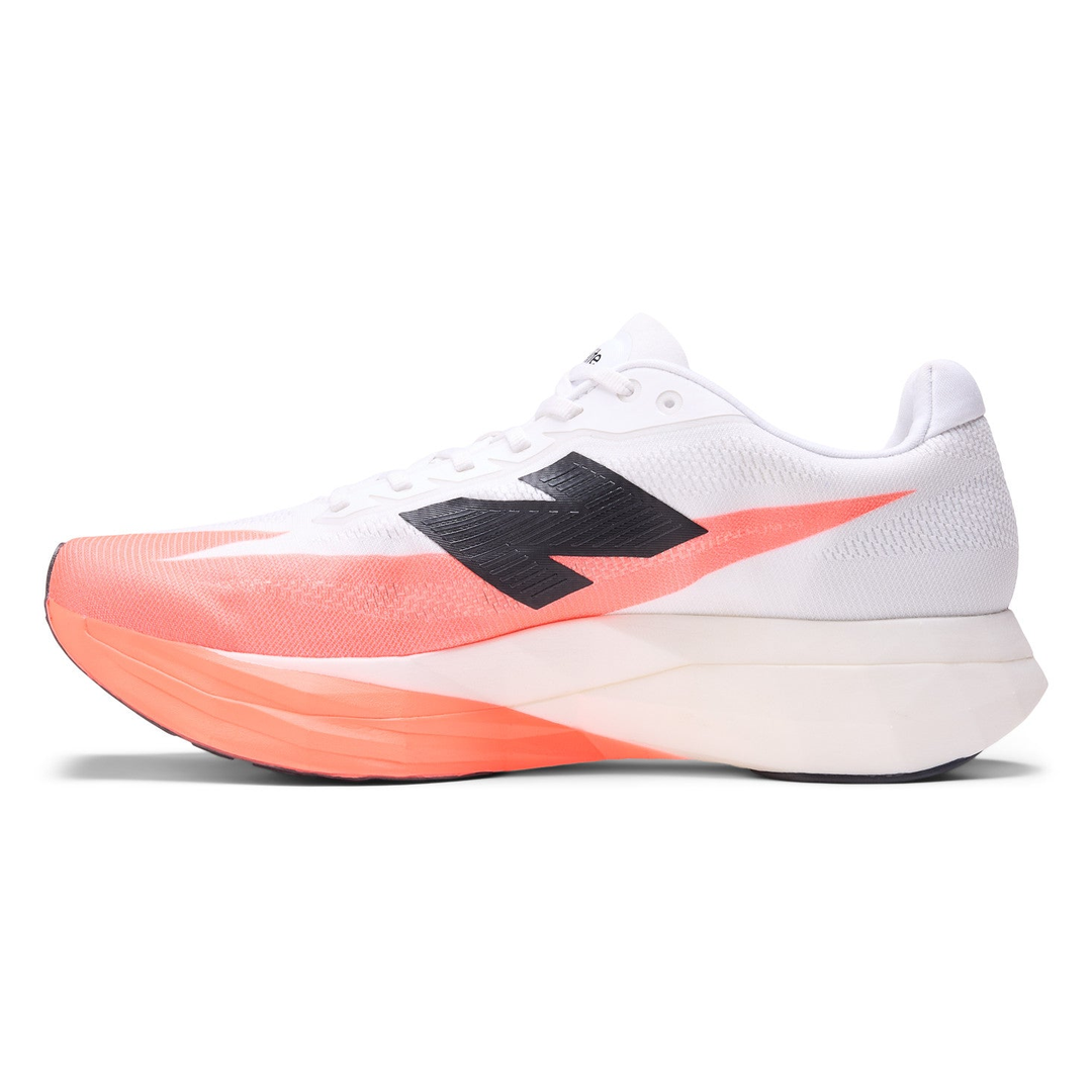 New Balance FuelCell SuperComp Elite 5 men’s in Urgent Red and White and Black, right shoe inside view 