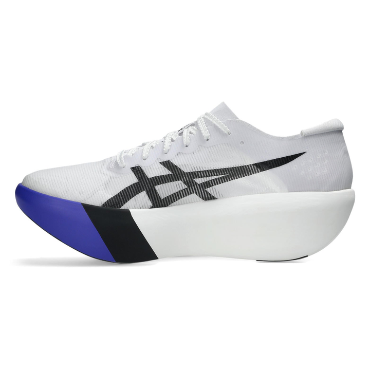 ASICS MetaSpeed Ray in White and Cobalt Burst, right shoe inside view 