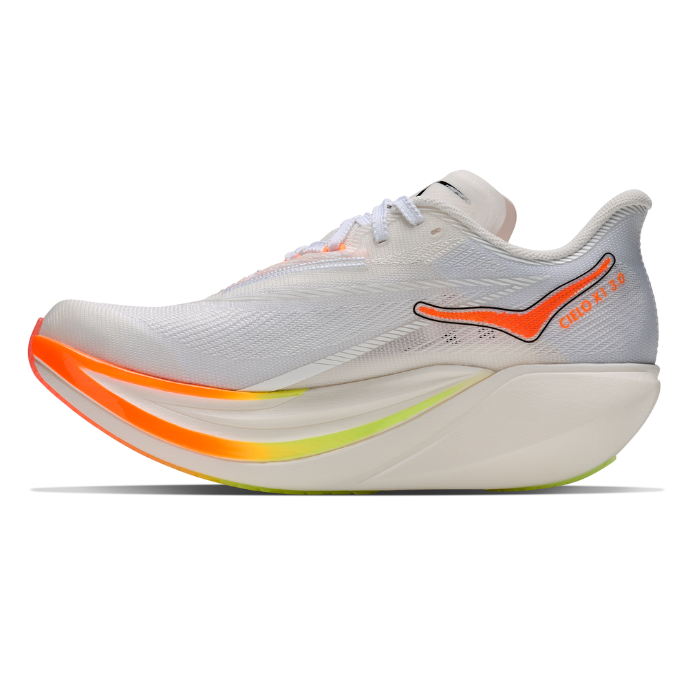 HOKA Cielo X1 3.0 in Frost and Black, right shoe inside view #colour_frost-black