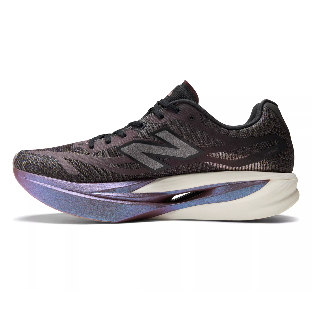 New Balance SuperComp Elite v6 in Cherry Leather and Pebble, right shoe inside view 