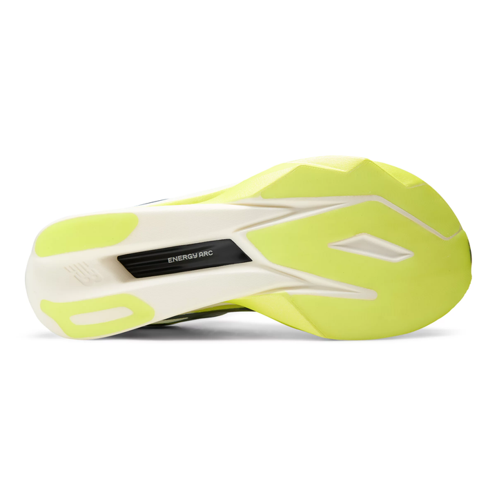 New Balance SuperComp Elite v6 in Fresh Air and Alkaline Green, right shoe outsole 