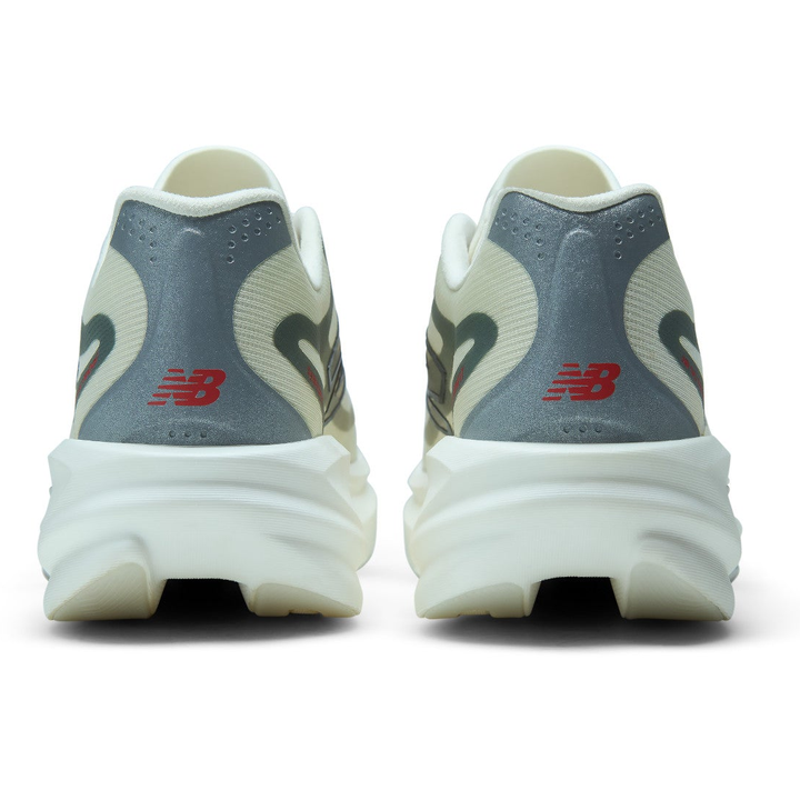 New Balance SuperComp Rebel men’s in Angora and Slate Grey, pair viewed from behind 