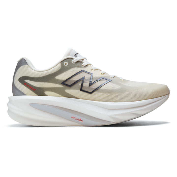 New Balance SuperComp Rebel men’s in Angora and Slate Grey, right shoe outside view 