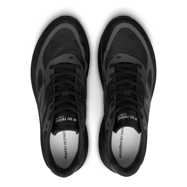 New Balance SuperComp Rebel men’s in Black and Magnet, pair viewed from above 