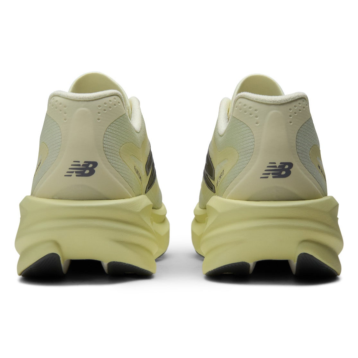New Balance SuperComp Rebel men’s in Pistachio Butter and Morel, pair viewed from behind 