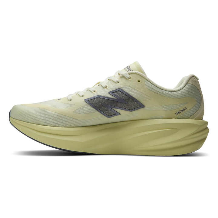 New Balance SuperComp Rebel men’s in Pistachio Butter and Morel, right shoe inside view 
