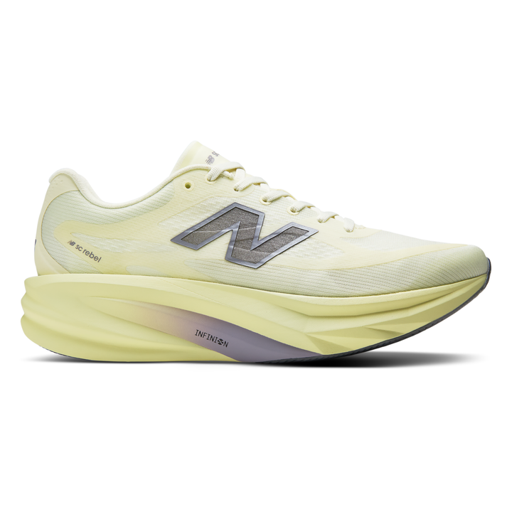 New Balance SuperComp Rebel men’s in Pistachio Butter and Morel, right shoe outside view 