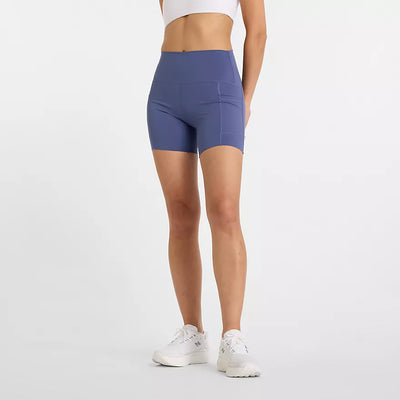New Balance Sleek Pocket High Rise Short 6"