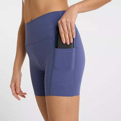 New Balance Sleek Pocket High Rise Short 6"